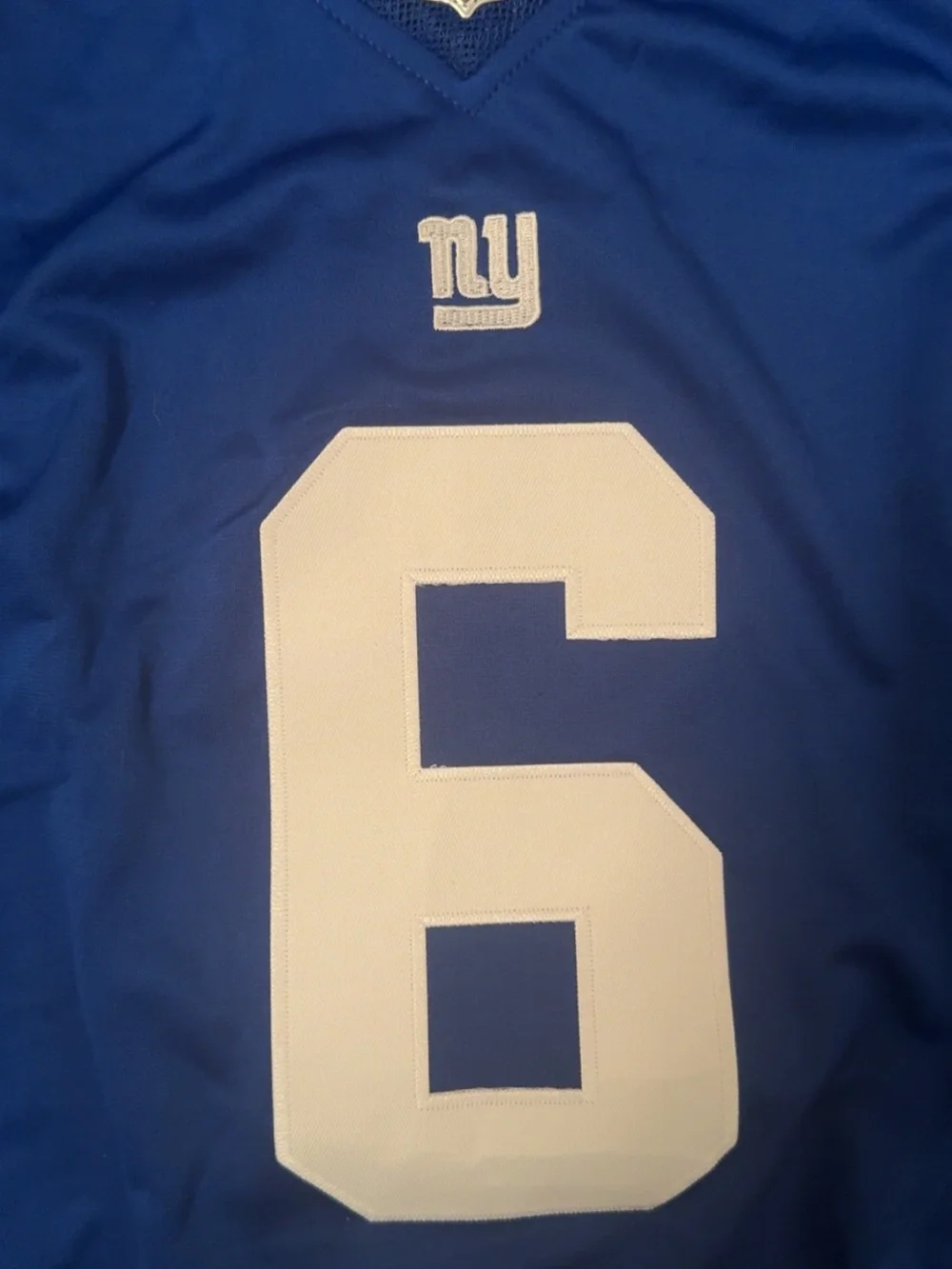 Nike Men's Royal Blue Football Jersey with White Number 6